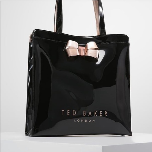 ted baker black large tote bag